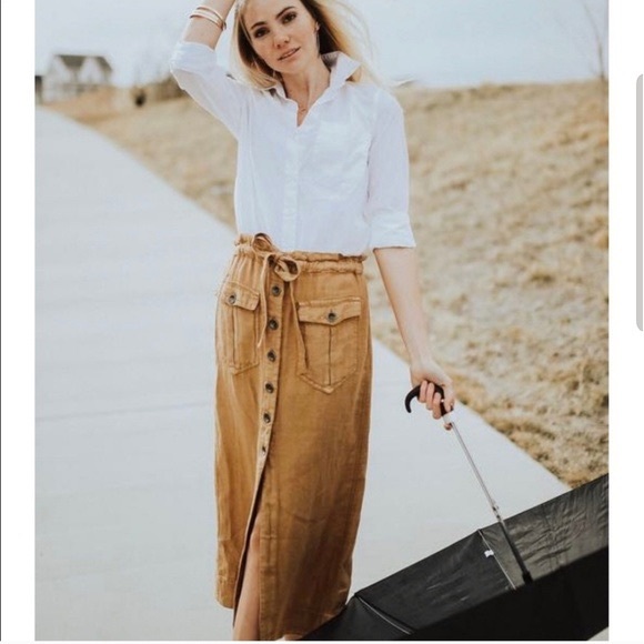 Free People “Straight to the Point” Midi Skirt - Picture 4 of 16